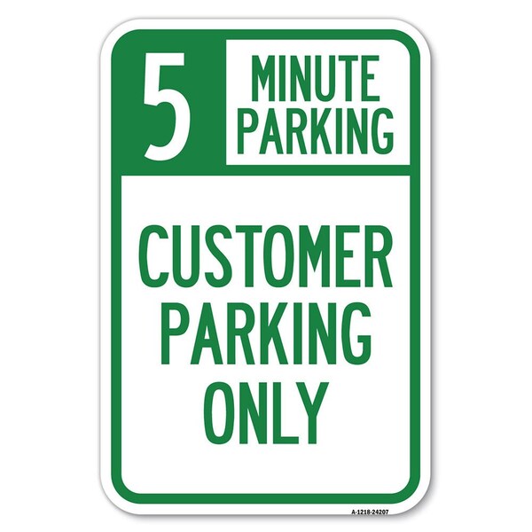 Signmission Customer Parking Only Choose Your Limi Heavy-Gauge Aluminum Sign, 12" x 18", A-1218-24207 A-1218-24207 - main